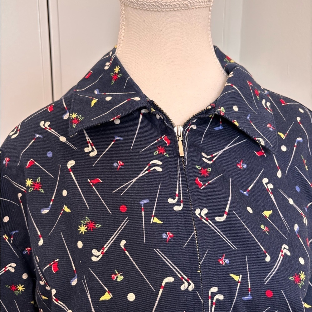 Tabi Golf Club Patterned Jacket 100% Cotton - Picture 3 of 10
